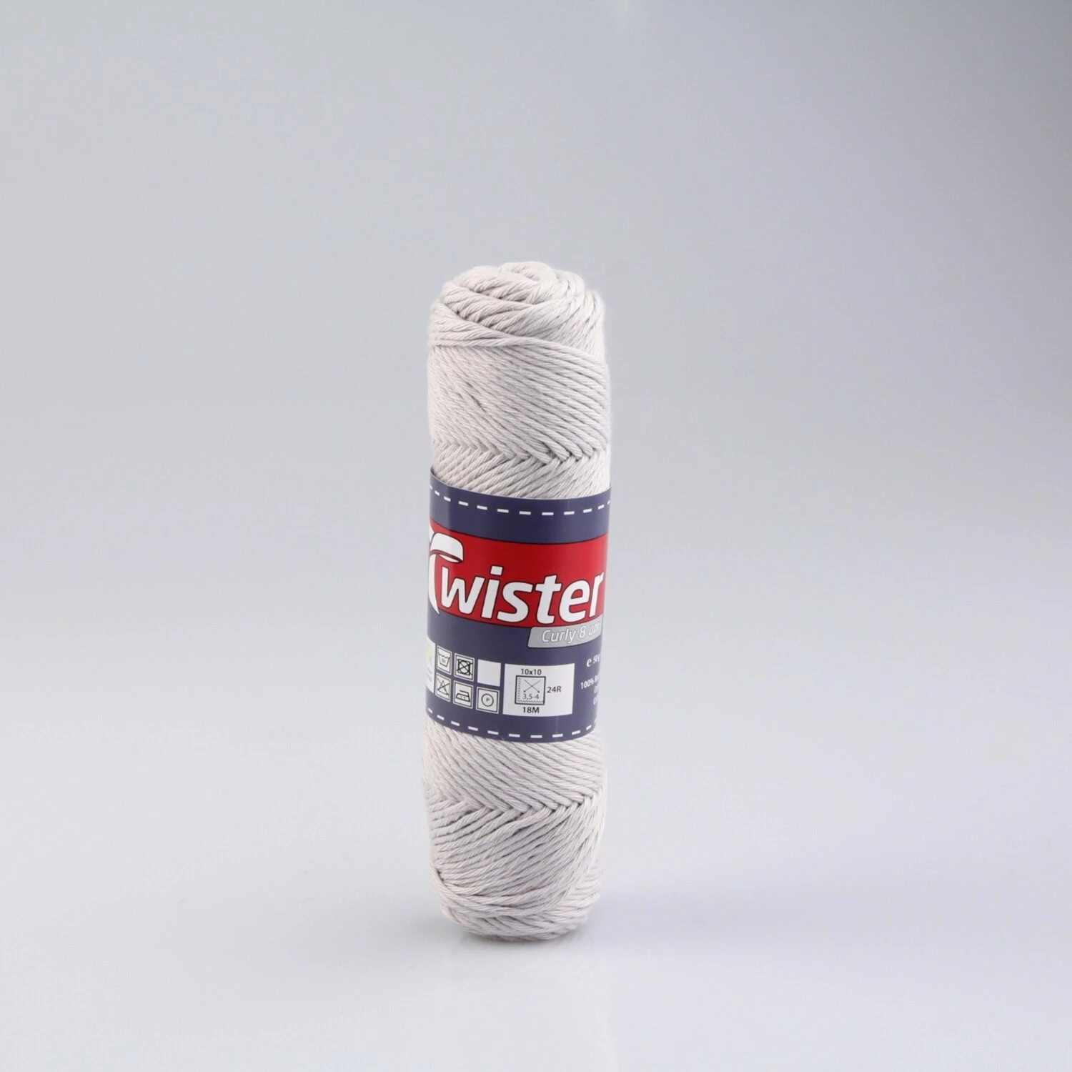 Häkelgarn TWISTER CURLY - silber - 50g 3 Häkelgarn TWISTER CURLY - silber - 50g