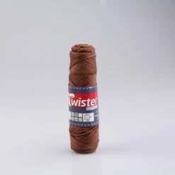 Häkelgarn TWISTER CURLY - braun - 50g