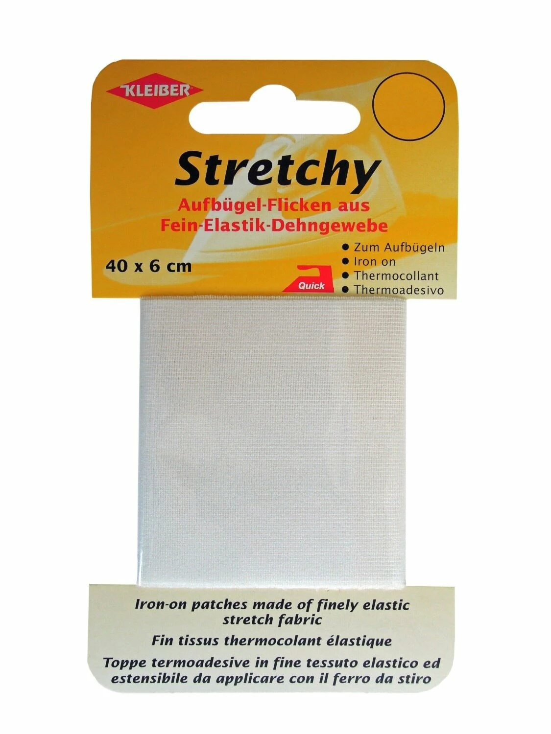 Bügelflicken - weiß - 40x6 cm 3 Bügelflicken - weiß - 40x6 cm