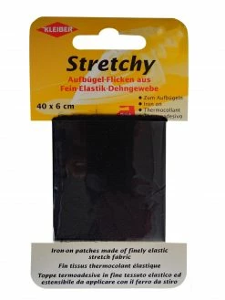 Bügelflicken - schwarz - 40x6 cm