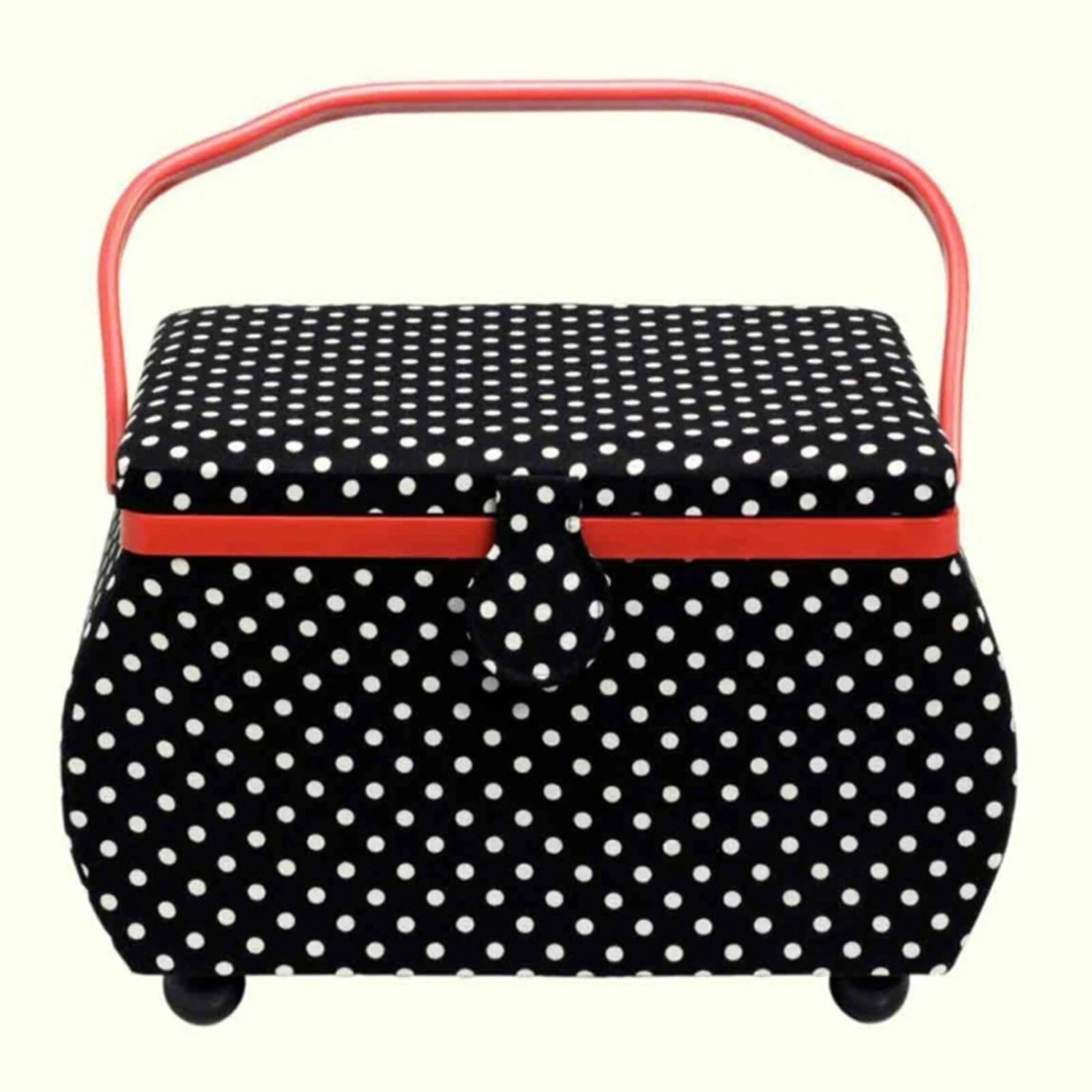 Nähkorb PRYM POLKA DOTS - schwarz-rot - Größe L 4 Nähkorb PRYM POLKA DOTS - schwarz-rot - Größe L – Bild 2