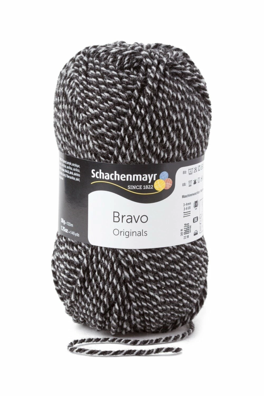 Wolle BRAVO - graphit mouline - 50g 3 Wolle BRAVO - graphit mouline - 50g