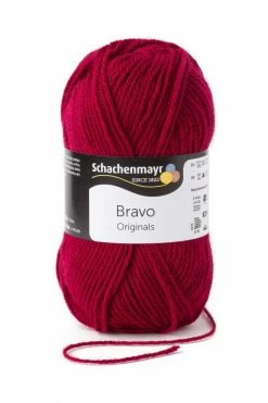 Wolle BRAVO - weinrot - 50g