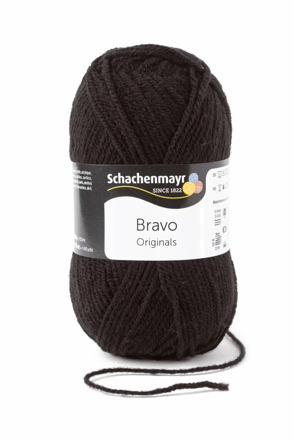 Wolle BRAVO - schwarz - 50g 3 Wolle BRAVO - schwarz - 50g