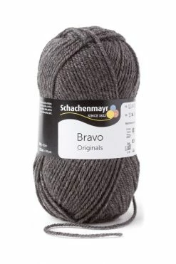 Wolle BRAVO - mittelgrau-meliert - 50g