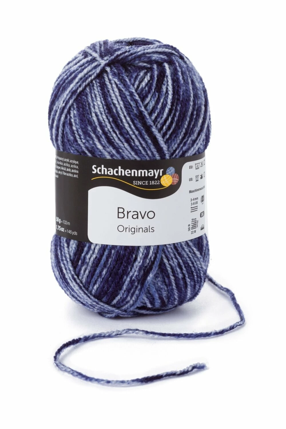 Wolle BRAVO - navy-denim - 50g 3 Wolle BRAVO - navy-denim - 50g
