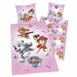 Renforcé-Bettwäsche PAW PATROL - rosa - 135x200 cm