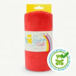 Kullaloo Plüsch SOFT SHORTY - cherry rot - 1,5 mm Flor