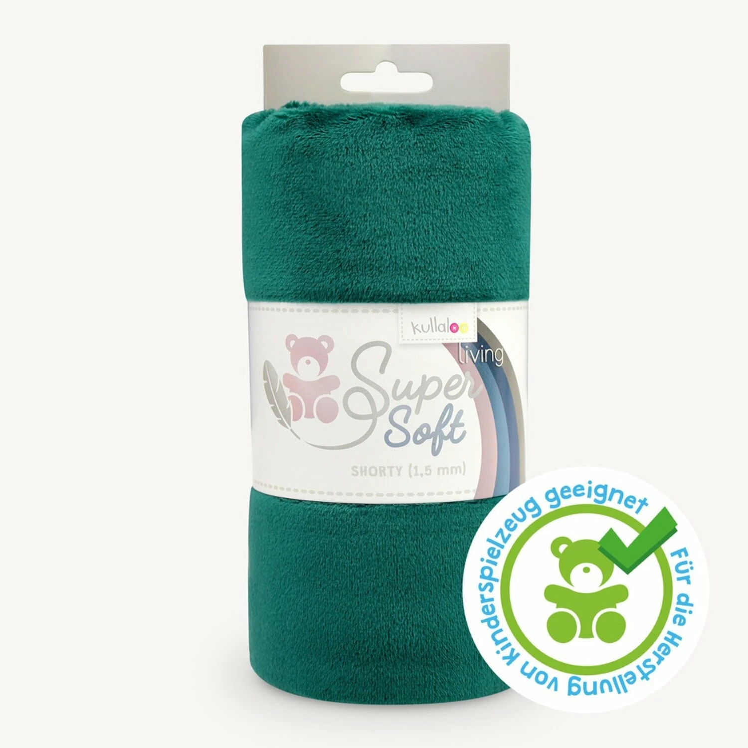 Kullaloo Plüsch SOFT SHORTY - dunkelgrün - 1,5 mm Flor 3 Kullaloo Plüsch SOFT SHORTY - dunkelgrün - 1,5 mm Flor