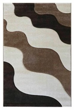 Teppich - beige - 3D-Effekt - 120x170 cm