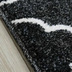 Kurzflor-Teppich - schwarz - 80x150 cm -Heimtextilien Verkäufe 9002840600 04 1600Wx1600H