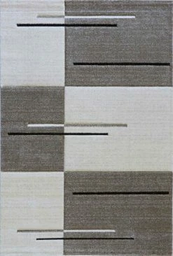 Kurzflor-Teppich - cream-beige - 80x150 cm