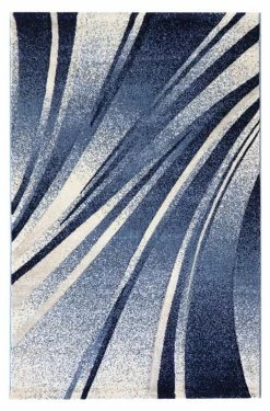 Kurzflor-Teppich - blau - 80x150 cm