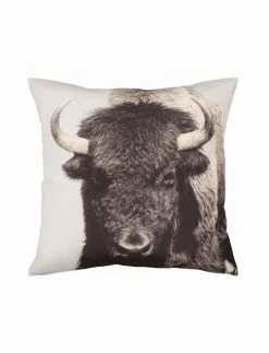 2er-Pack Kissenbezüge mir Reißverschluss - braun-weiß - 50x50 cm