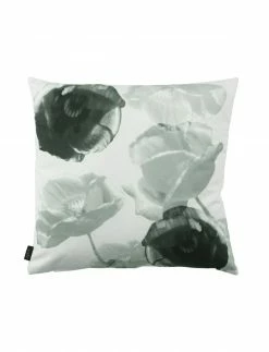 2er-Pack Kissenbezüge mit Reißverschluss - schwarz-grau - 50x50 cm