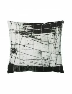 2er-Pack Kissenbezüge mit Reißverschluss - schwarz-grau - 50x50 cm