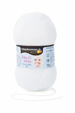 Wolle BRAVO BABY 185 - weiß - 50g