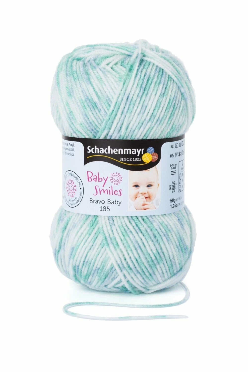 Wolle BRAVO BABY 185 - mint color - 50g 3 Wolle BRAVO BABY 185 - mint color - 50g