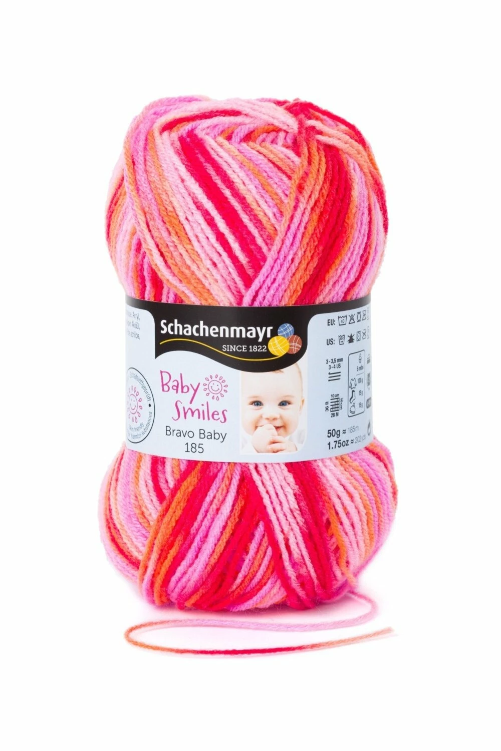 Wolle BRAVO BABY 185 - rot color - 50g 3 Wolle BRAVO BABY 185 - rot color - 50g