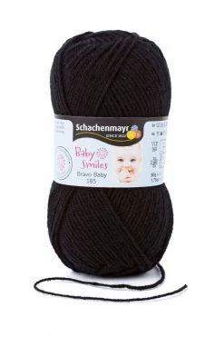 Wolle BRAVO BABY 185 - schwarz - 50g