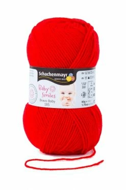 Wolle BRAVO BABY 185 - rot - 50g