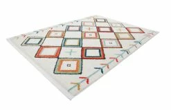 Frisee-Teppich AGADIR 210 - weiß-bunt - 120x170 cm