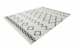 Frisee-Teppich AGADIR 310 - weiß-schwarz - 120x170 cm