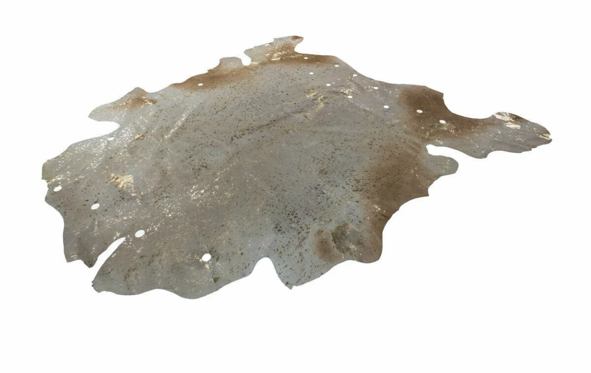 Lederteppich GLAM 110 - elfenbein-gold - 1,35-1,65 m² 3 Lederteppich GLAM 110 - elfenbein-gold - 1,35-1,65 m²