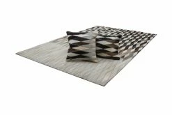 Lederteppich LAVISH 510 - grau - 120x170 cm