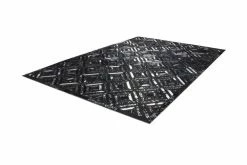 Lederteppich - schwarz-silber - 120x170 cm -Heimtextilien Verkäufe 9003640100 03 1600Wx1600H