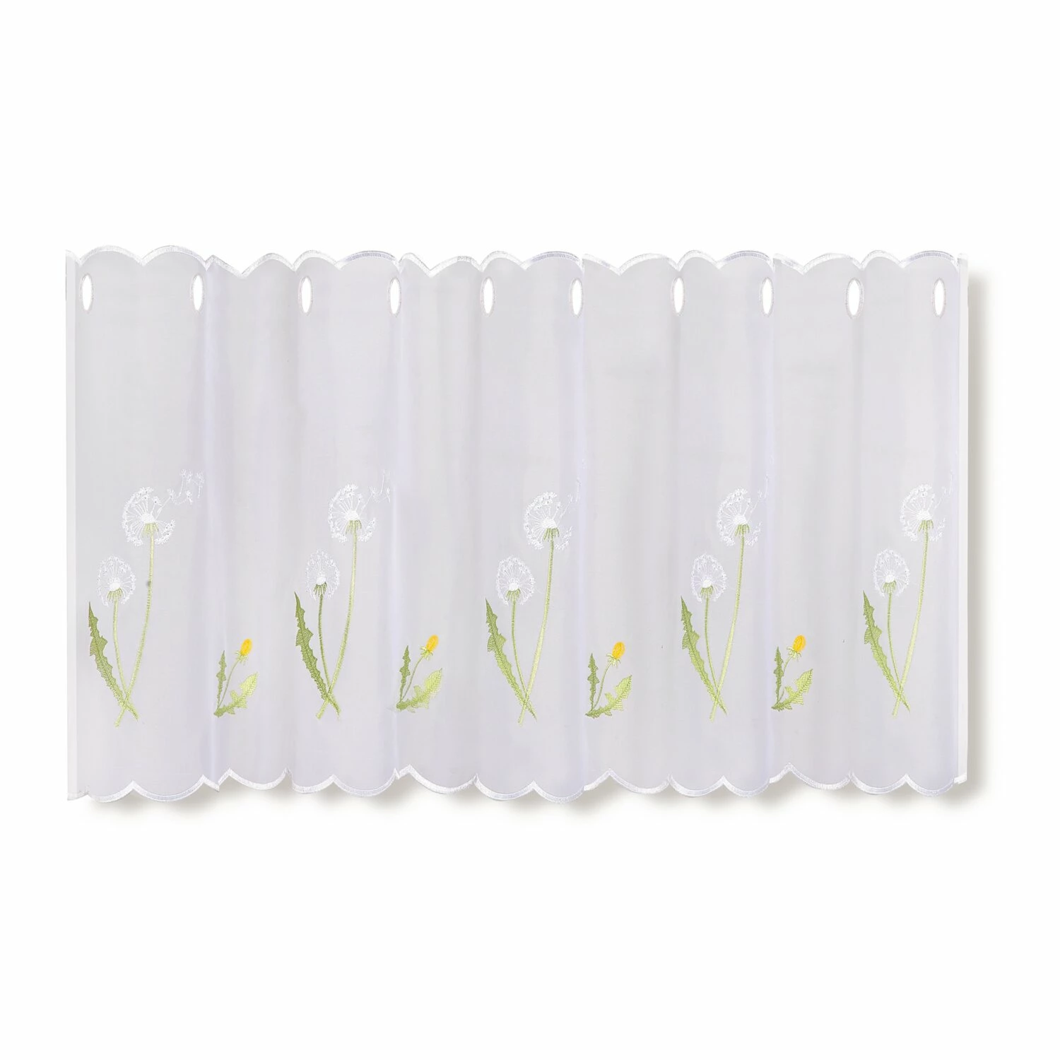 Bistrogardine - weiß-grün - 145x50 cm 3 Bistrogardine - weiß-grün - 145x50 cm