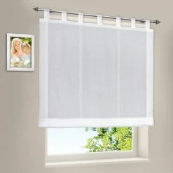 Schlaufenrollo - weiß - 80x170 cm -Heimtextilien Verkäufe 9003683700 03 1600Wx1600H