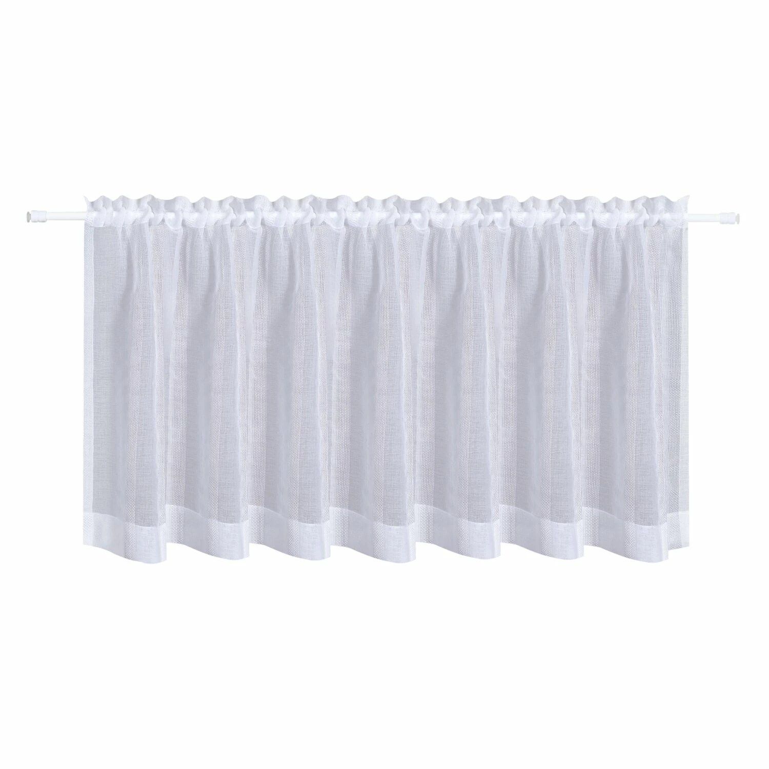Scheibengardine - weiß - 140x50cm 3 Scheibengardine - weiß - 140x50cm