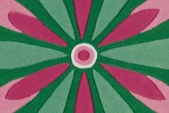 Teppich JOY 4184 - dunkelgrün-rosa - Ø 100 cm -Heimtextilien Verkäufe 9003891200 03 1600Wx1600H