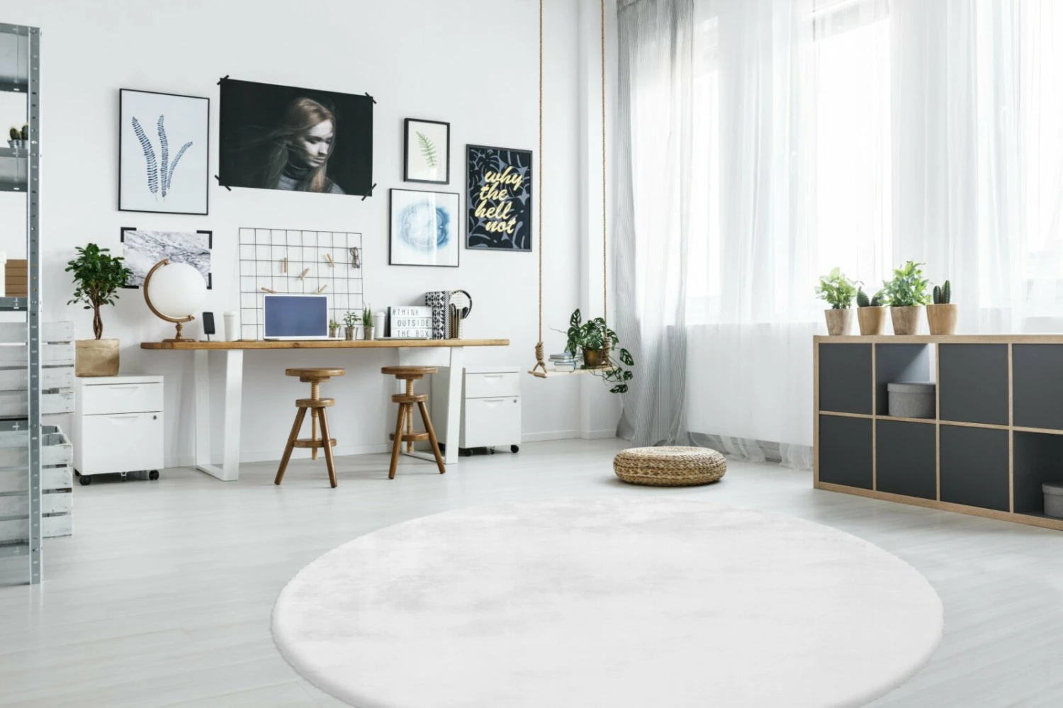 Teppich RABBIT 100 - weiß - 160 cm 5 Teppich RABBIT 100 - weiß - 160 cm – Bild 3