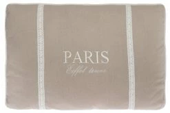 Kissen PARIS EIFFEL TOWER - creme - mit Spitzenapplikation