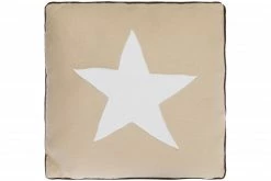 Kissen - beige-weiß - mit Reißverschluss - 40x40 cm