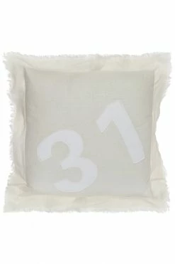 Kissen - weiß - mit Reißverschluss - 50x50 cm