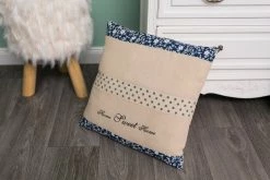Kissen HOME SWEET HOME - beige-blau - 40x40 cm -Heimtextilien Verkäufe 9003896400 04 1600Wx1600H