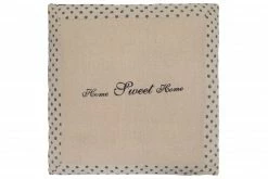 Kissen HOME SWEET HOME - beige - mit Punkten - 40x40 cm