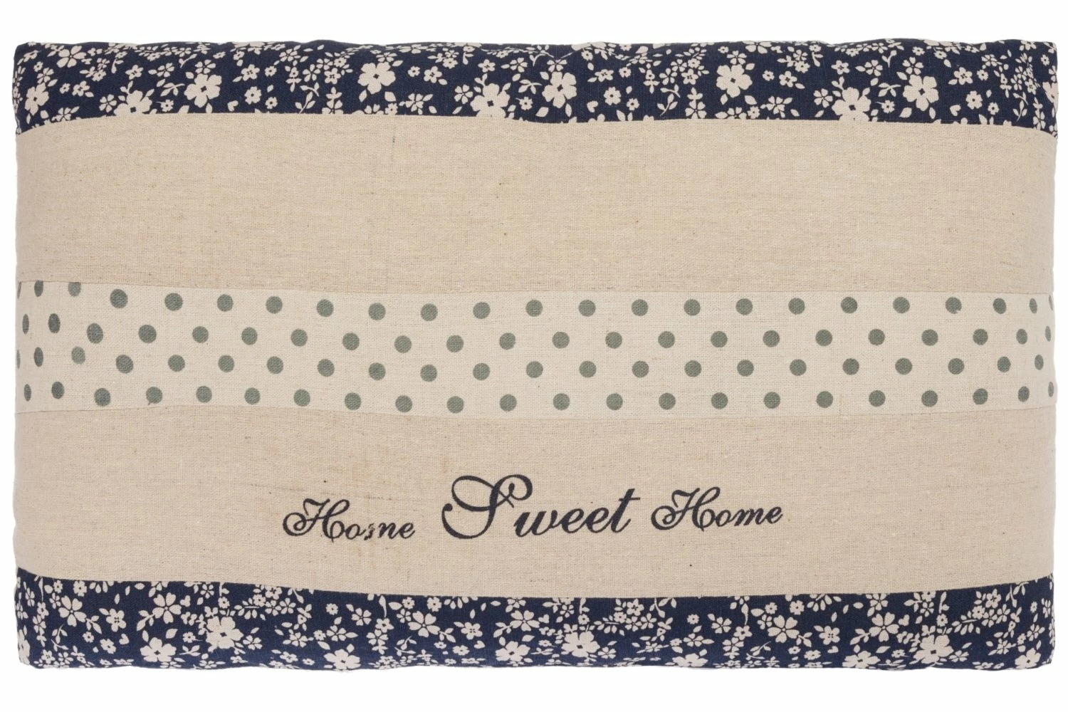 Kissen HOME SWEET HOME - beige-blau - 50x30 cm 3 Kissen HOME SWEET HOME - beige-blau - 50x30 cm
