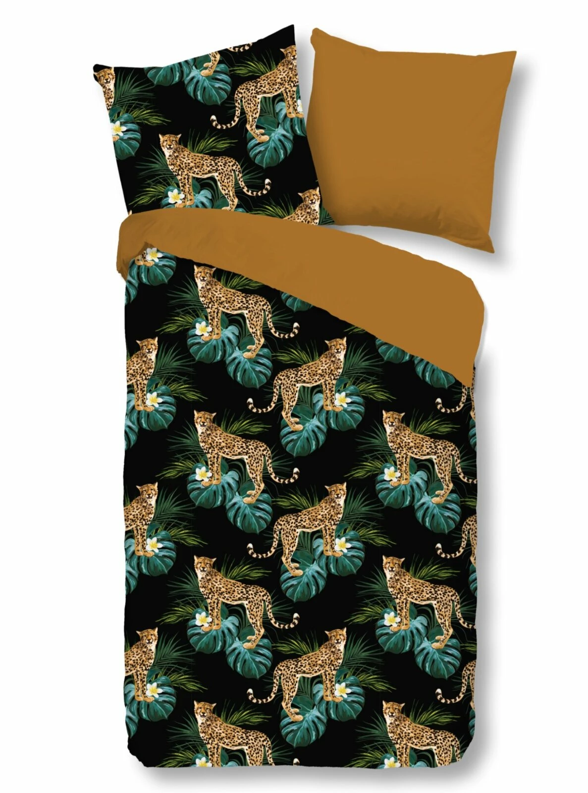 Microfaser-Bettwäsche - orange-schwarz - paislay - 135x200 cm 3 Microfaser-Bettwäsche - orange-schwarz - paislay - 135x200 cm