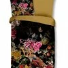 Bettwäsche - senf-schwarz - floral - 135x200 cm -Heimtextilien Verkäufe 9003932200 1600Wx1600H