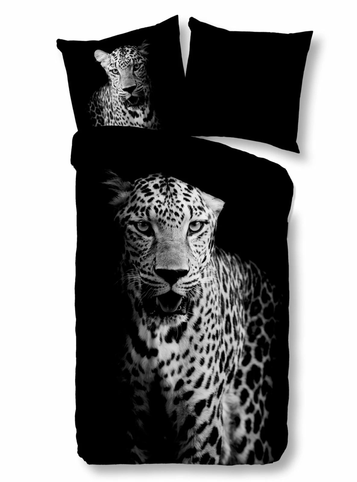 Microfaser-Bettwäsche - schwarz-weiß - Leopard - 135x200 cm 3 Microfaser-Bettwäsche - schwarz-weiß - Leopard - 135x200 cm
