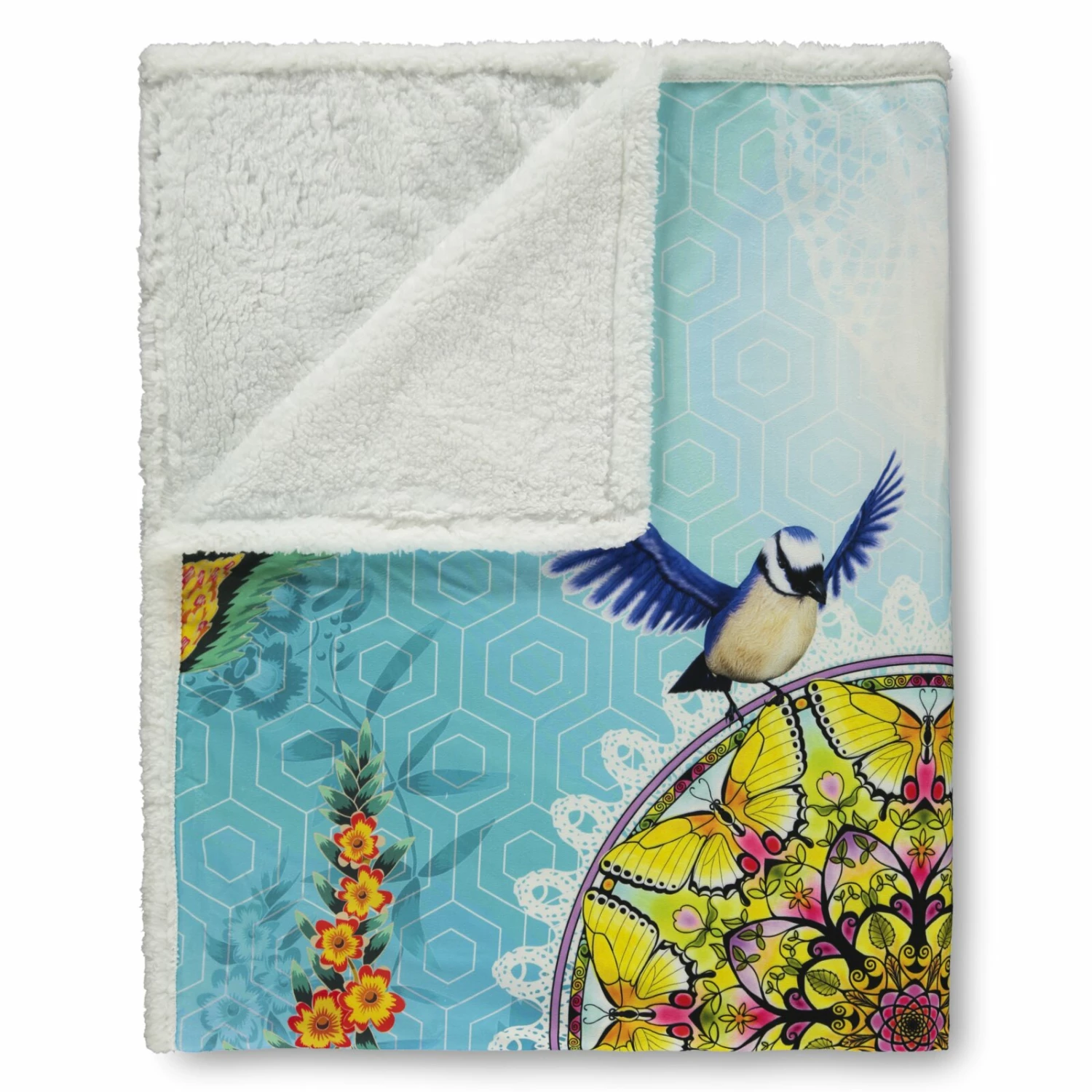 Wendedecke - beige-bunt - 130x160cm 4 Wendedecke - beige-bunt - 130x160cm – Bild 2