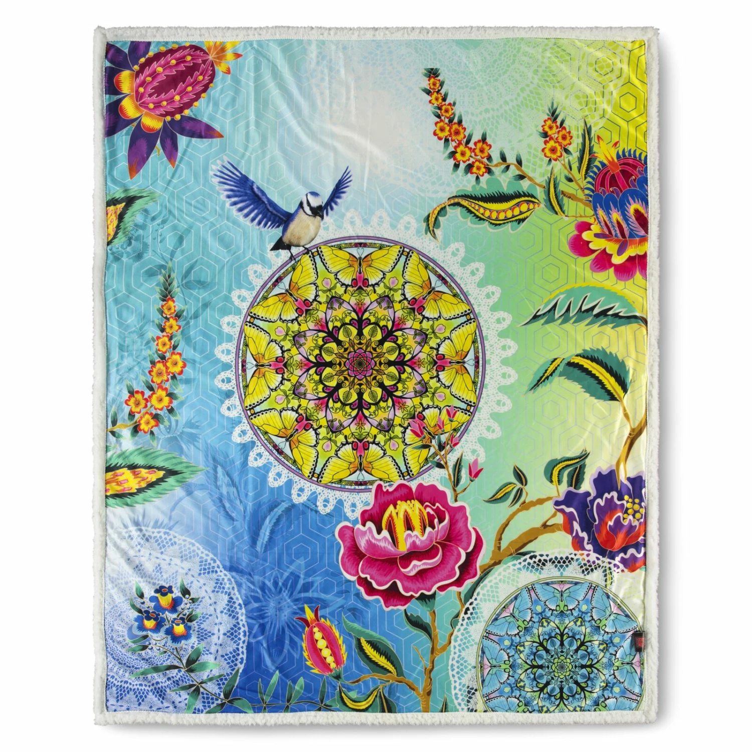 Wendedecke - beige-bunt - 130x160cm 5 Wendedecke - beige-bunt - 130x160cm – Bild 3