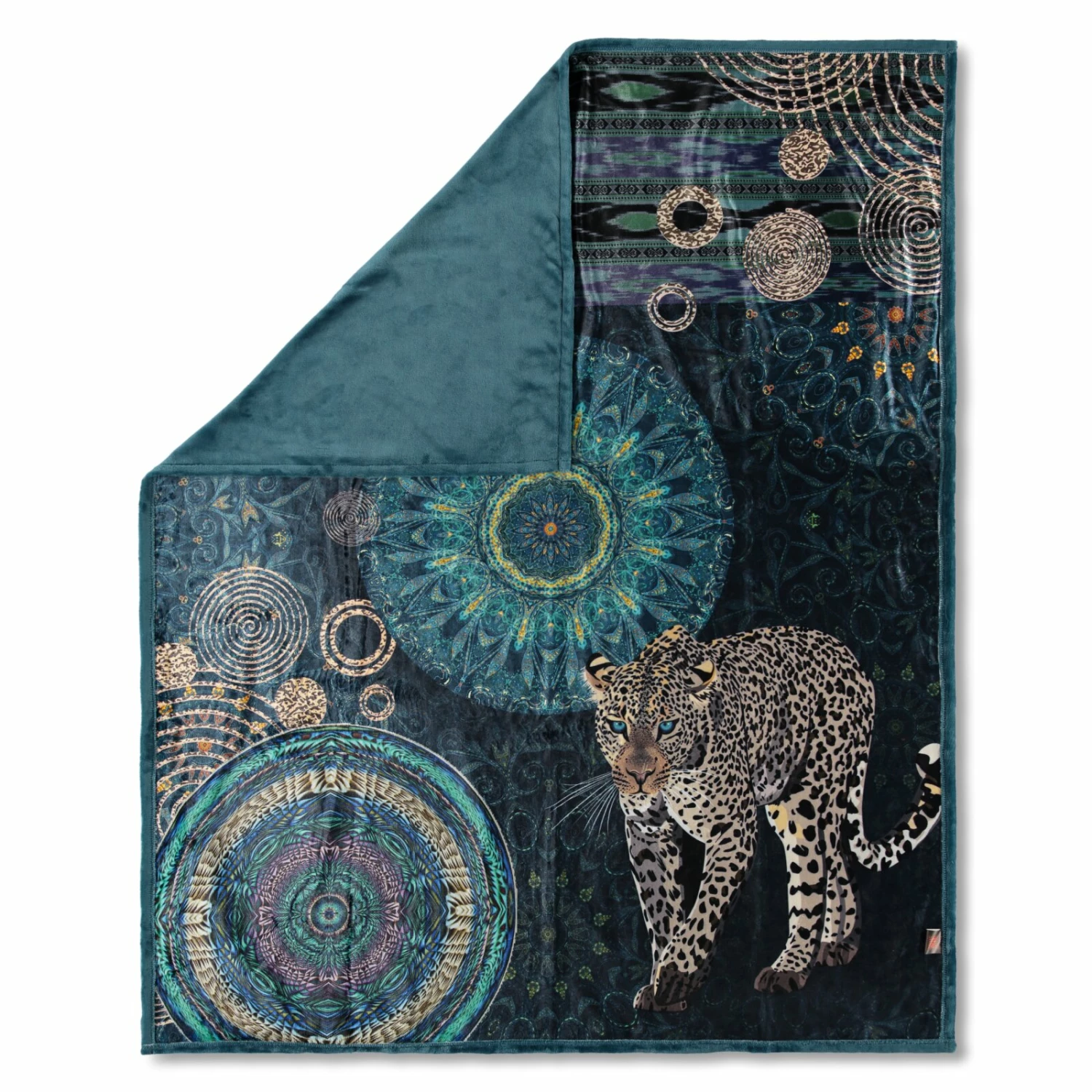 Wendedecke - petrol-schwarz - 130x160cm 3 Wendedecke - petrol-schwarz - 130x160cm