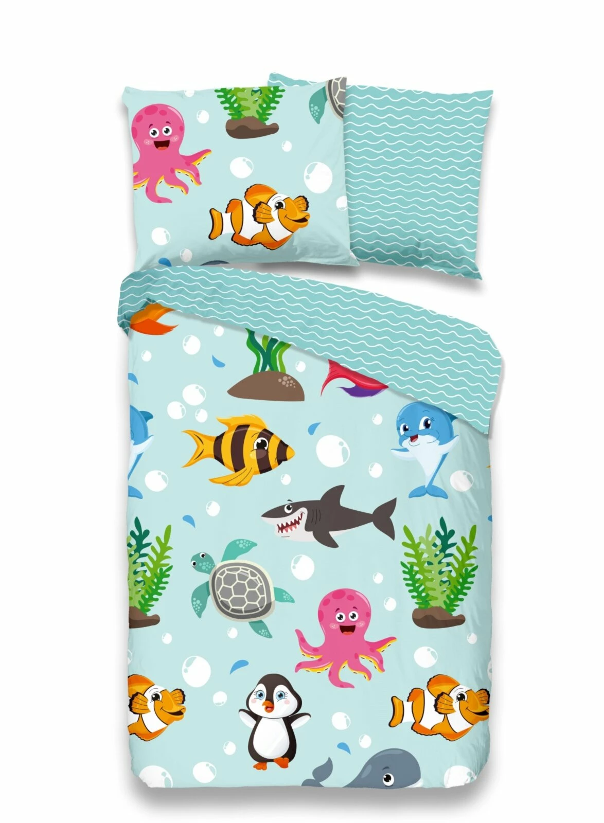 Renforce-Kinderbettwäsche - hellblau - 100x135 cm 3 Renforce-Kinderbettwäsche - hellblau - 100x135 cm