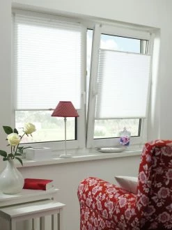 Plissee MIRONA - weiß - 50x130 cm -Heimtextilien Verkäufe 9003990300 02 1600Wx1600H