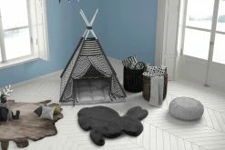 Kinderteppich - Hase - anthrazit - 80x90 cm -Heimtextilien Verkäufe 9004041500 04 1600Wx1600H